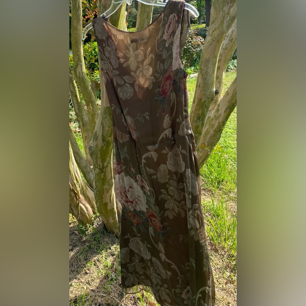 Ralph Lauren Pink and Brown Midi Sundress for Weddings